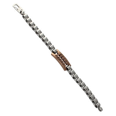 STBR19 Stitch Design Steel Bronzed Bracelet