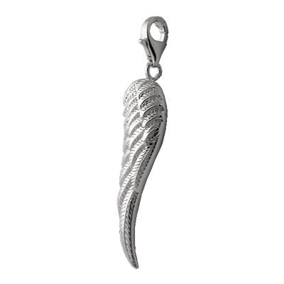 Sterling silver angel wing charm Finely detailed high quality angel wing 