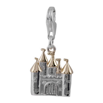 CC014 Gold Detailed Princess Castle Charm