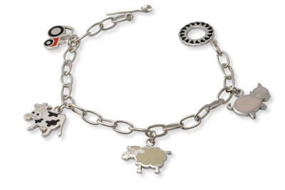 CJ011 Farm Animals Child's Charm Bracelet
