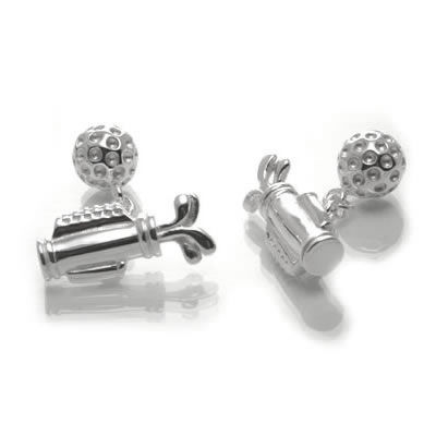 CL008 Silver Golf Cufflinks
