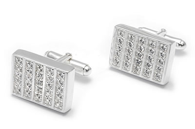 CL010 Cubic Zirconia Cufflinks