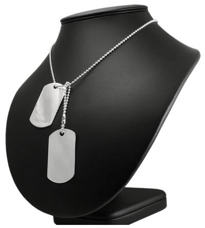 SN073 Double Dog Tag Chain