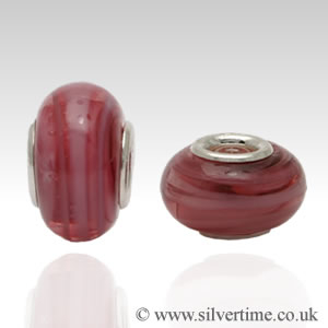 GB02 Purple Swirls Charm Bead