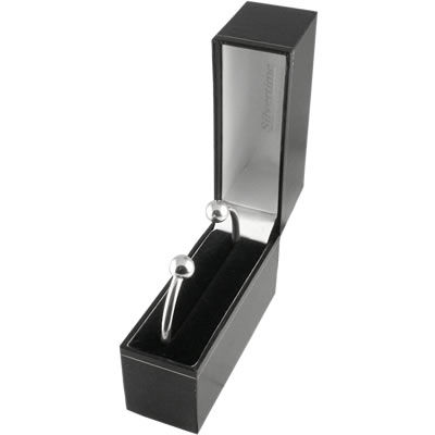SB079 Mens Silver Torque Bangle