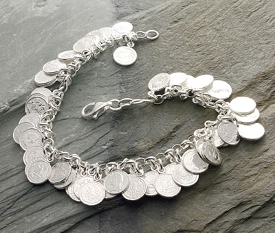 SB141 Coins of the World Charm Bracelet