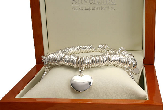 SB148 Heavy Sweetie Charm Bracelet with T-Bar