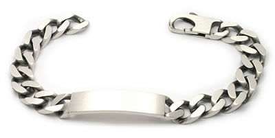 SB196 Gun Metal Finish Identity Bracelet
