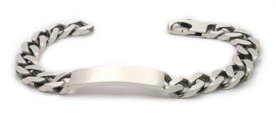 SB196 Gun Metal Finish Identity Bracelet