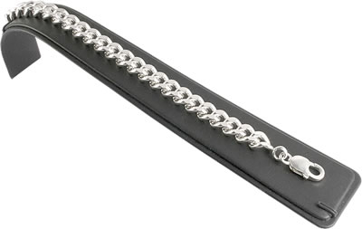 SB220 Heavy Chunky Silver Curb Bracelet
