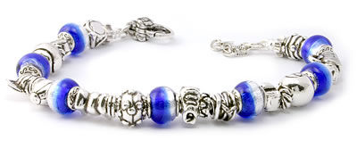 SB232 Adjustable Charm Bead Bracelet