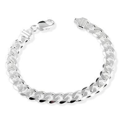 SB241 Silver Curb Bracelet
