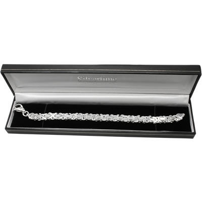 SB314 Byzantine Mens Silver Bracelet