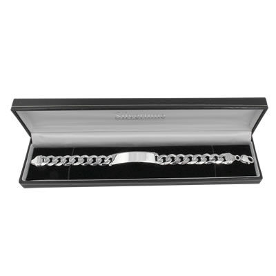 SB351 Mens Silver ID Bracelet