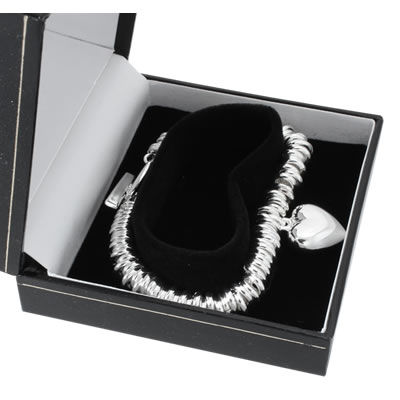 SB361 Heavyweight Sweetie T-Bar Heart Bracelet