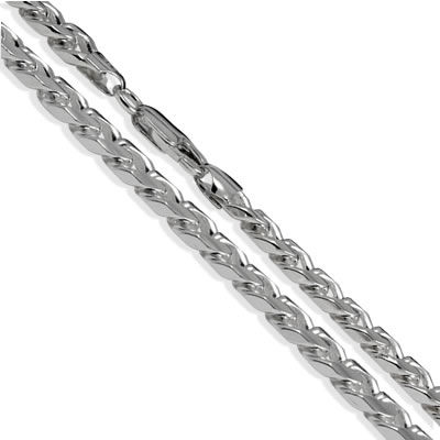 SC032 Heavy Domed Silver Curb Chain