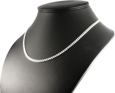 SC048 Silver Curb Chain 3.7mm Width
