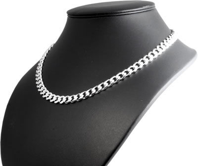 SC051 Silver Curb Chain 7.6mm