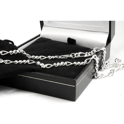 SC161 Silver Figaro Chain 5.40mm Width