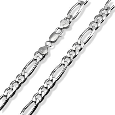 SC175 Silver Figaro Chain 8.40mm Width