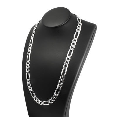 SC175 Silver Figaro Chain 8.40mm Width