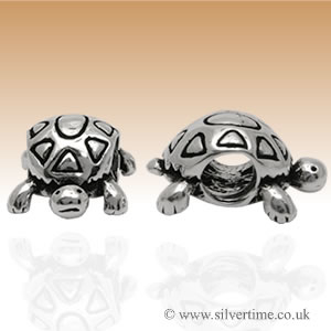 SCB06 Silver Tortoise Charm Bead