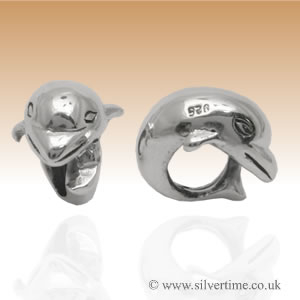 SCB10 Silver Dolphin Charm Bead