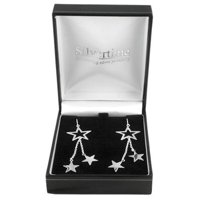 SER025 Triple Star Drop Earrings