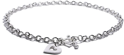 SN100 Double Open Heart Toggle Necklace