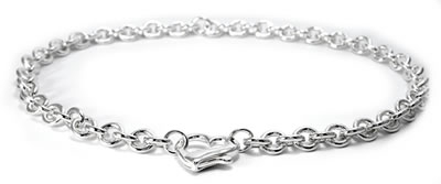 SN101 Heavy Large Heart Clasp Necklace