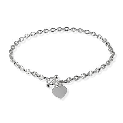 SN126 Heavy Heart Necklace with Dumbell T-Bar