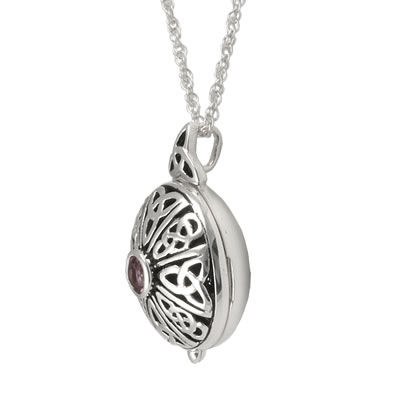 SP085 Amethyst Celtic Locket