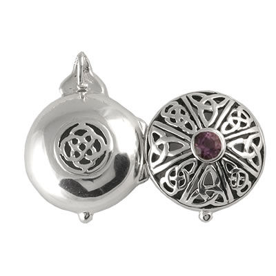 SP085 Amethyst Celtic Locket