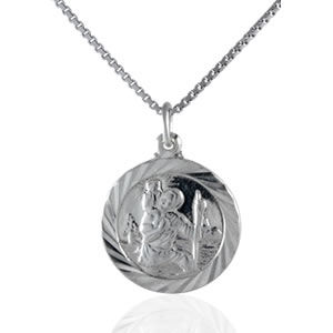 SP206 Small Double Sided St Christopher Pendant