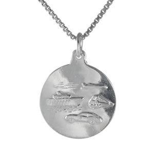 SP206 Small Double Sided St Christopher Pendant