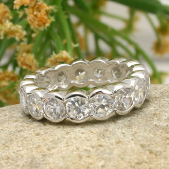 Full Eternity Cubic Zirconia Ring