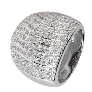 SR039 Large Channel Set Dome Ring
