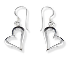 SS008 Heart Pendant and Earrings Set