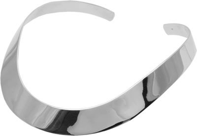 ST003 Heavy Plain Silver Torque Collar