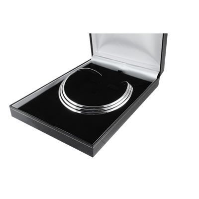 ST012 Triple Row Silver Torque Collar