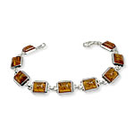Rectangular Honey Amber Bracelet