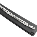 Heavy Solid Sterling Silver Curb Bracelet