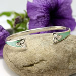 Celtic Silver Torque Bangle
