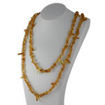 50 inch Extra Long Honey Amber Chip Necklace