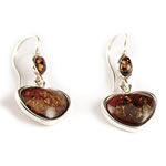 Amber Heart Drop Earrings