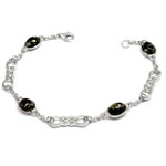 Green Amber Celtic Bracelet