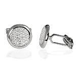 Round Cubic Zirconia Cufflinks