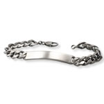 Gun Metal Finish ID Bracelet