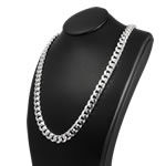 Heavy Domed Silver Curb Chain