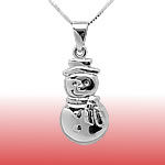 Silver Snowman Pendant
